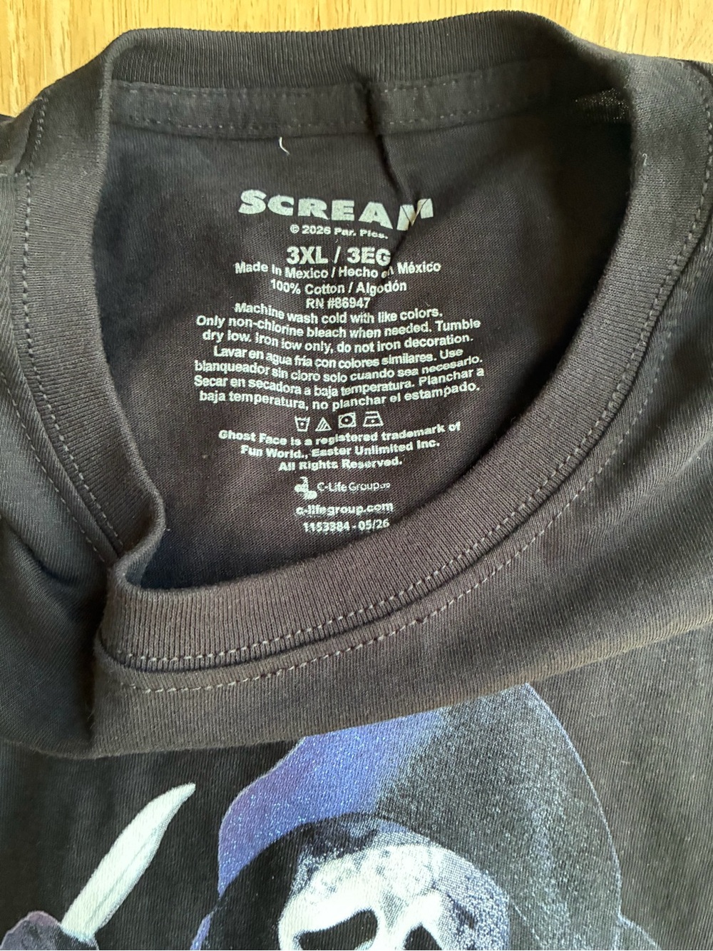 Scream Ghost Face "What's Your Favorite Scary Movie?" Black T-Shirt - Size 3XL - Picture 2 of 4